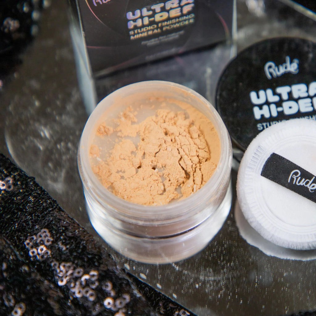 POLVO SUELTO RUDE COSMETICS. UHD Studio Finishing Mineral Powder
